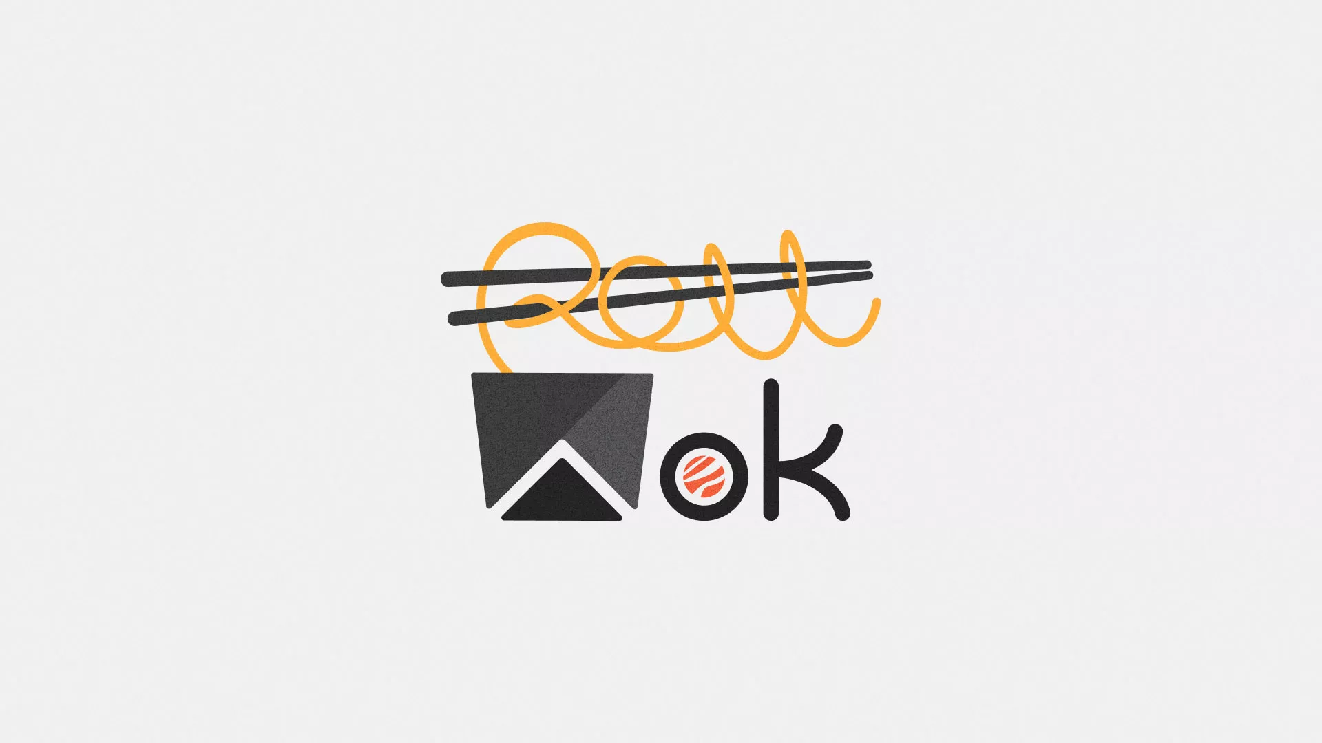 Разработка логотипа в Щучье для суши-бара «Roll Wok Club» Разработка логотипа в Щучье для суши-бара «Roll Wok Club»
